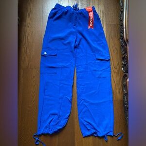 Royal blue linen pants